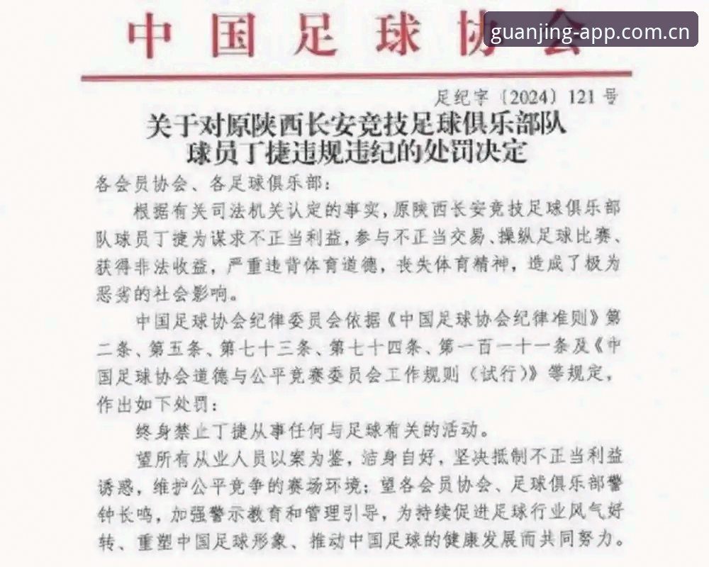冠竞体育手机版 中国足协第三批禁足名单深度解析:65人受罚,行业生态全面重塑